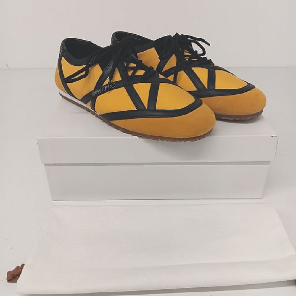 Jimmy Choo Women's Kato Low-Top Sneakers Yellow - EU40/US10